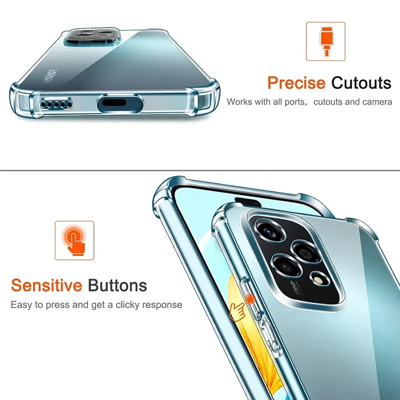 Material: Plastic - Shockproof Silicone Soft Case For Huawei Honor 200 90 70 50 Lite Pro Ultra Thin Cover For Honor200 Lite Clear Slim Fundas
