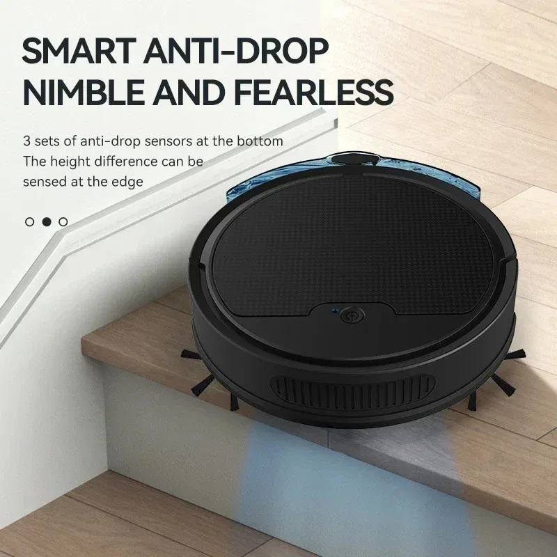 Color: Blue - 2024 New APP remote Control Super Quiet BowAI 3 In 1 Smart Sweeping Robot Home Mini Sweeper Sweeping and Vacuuming For Home Use