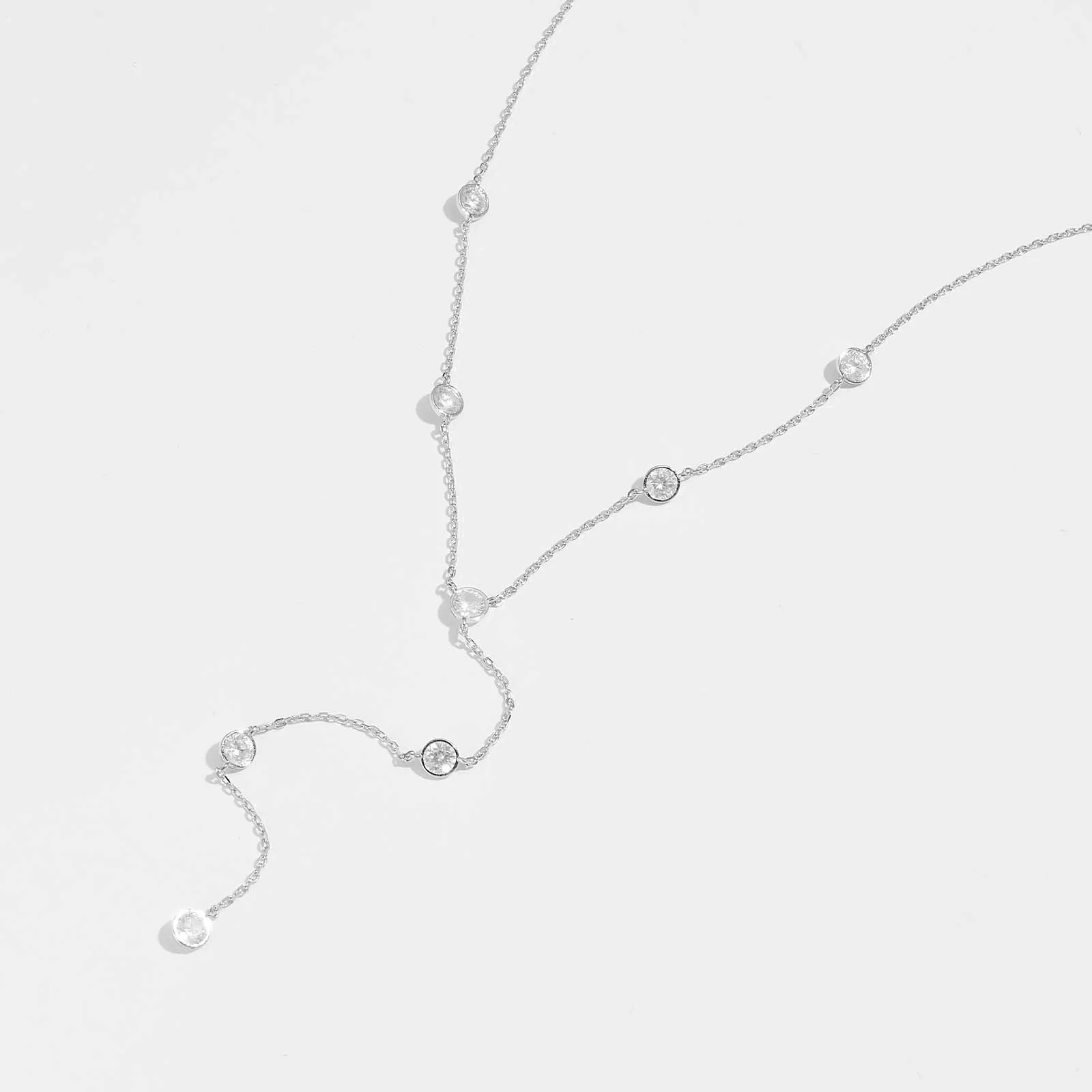 Gem Color: black - VEWANT Cross Y Crystal Pendant Charm Choker Necklace Long Chain 925 Sterling Silver Pendant 2024 Wedding Luxury Gift For Women