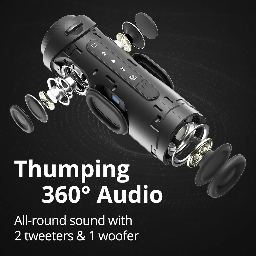 Color: black, Ships From: CHINA - New! Tronsmart T7 Speaker Portable Bluetooth Speaker with 360 degree Surround Sound, LED Modes, True Wireless Stereo, APP