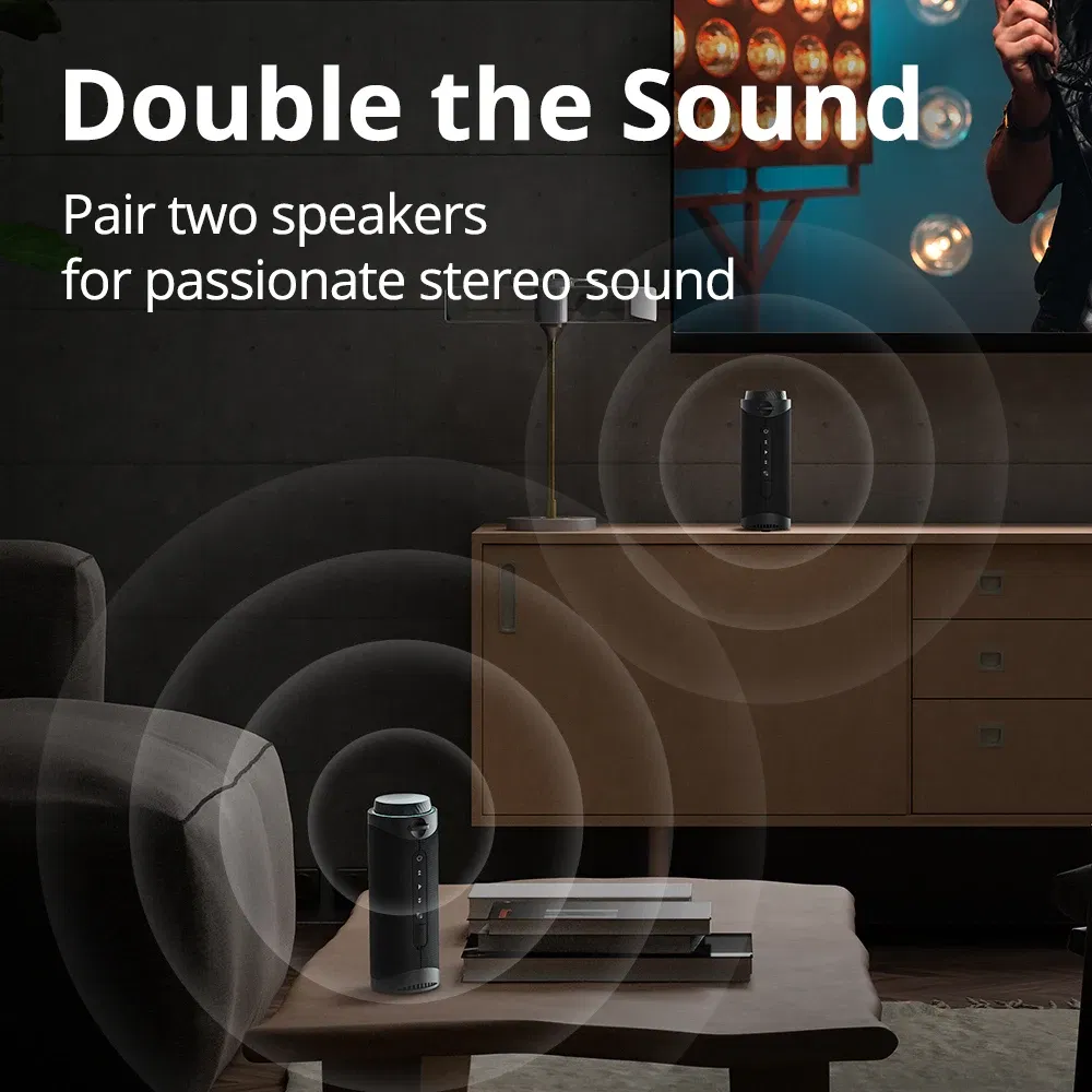 Color: black, Ships From: CHINA - New! Tronsmart T7 Speaker Portable Bluetooth Speaker with 360 degree Surround Sound, LED Modes, True Wireless Stereo, APP
