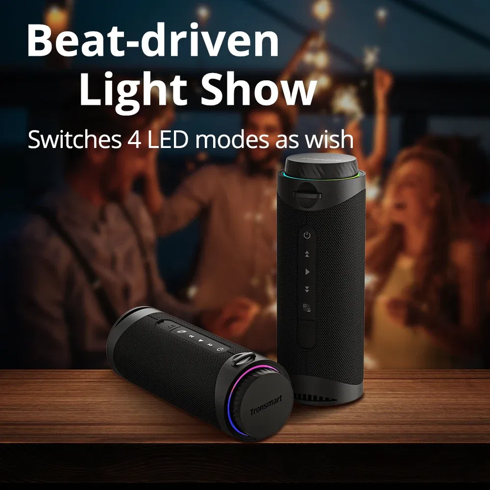 Color: black, Ships From: CHINA - New! Tronsmart T7 Speaker Portable Bluetooth Speaker with 360 degree Surround Sound, LED Modes, True Wireless Stereo, APP