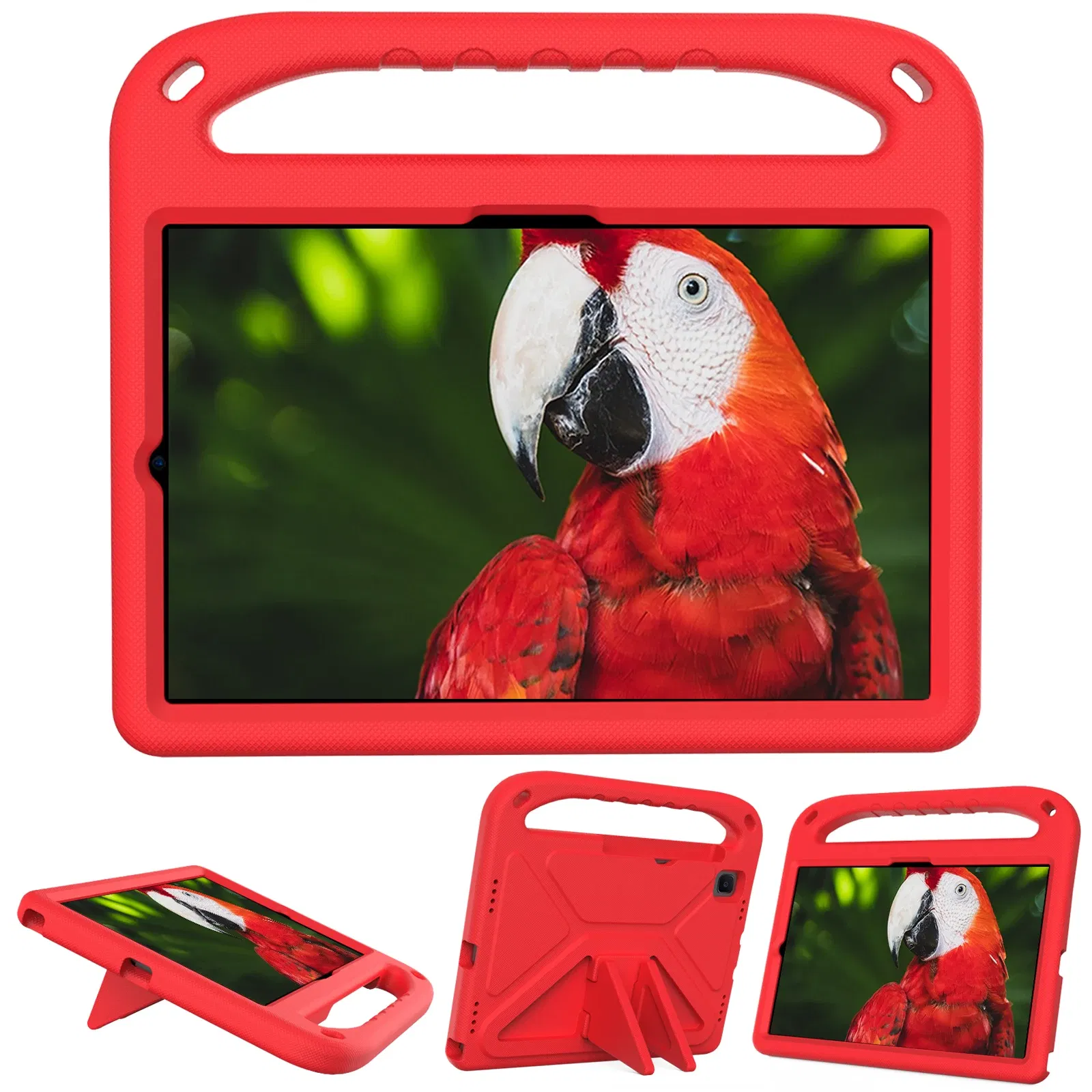 Color: Red, Size: 12.4 - Kids tablet case for Samsung Galaxy Tab S9FE+ S9+ S9 S8 S8+ S7FE S7+ A7Lite S5e S6 Lite A9+ A9 A8 A7 T510 T307U Child shel