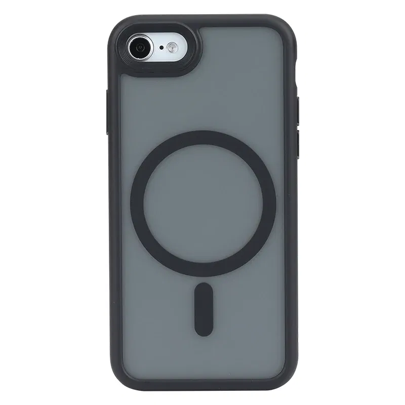 Color: WHITE, Material: Denim - Magnetic Luxury Matte Translucent Armor Shockproof Case For iPhone 7 8 SE2 SE3 7Plus 8Plus For Magsafe Wireless Charge Cover