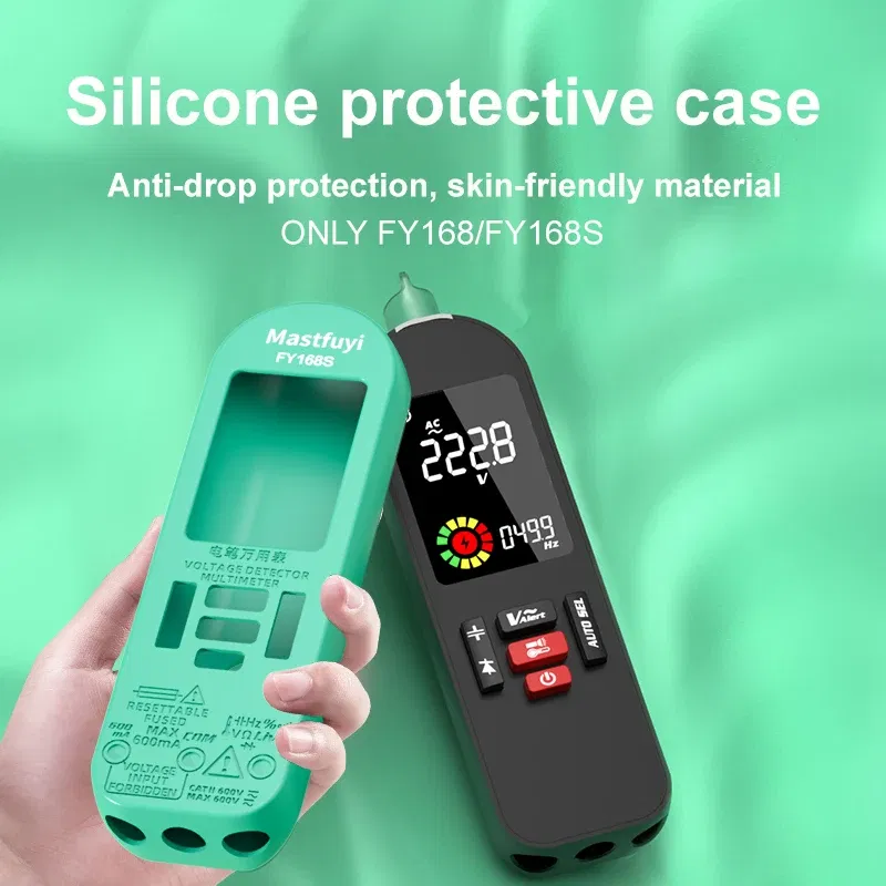 Color: Brown - Smart Digital Multimeter Rechargeable Electronic Tester AC DC Contactless NCV Automatic Test Easy operate lightweight high quali