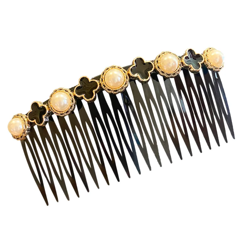 Color: Silver, Ships From: CHINA - 1PC Fashion Women Hairpins Rhinestone Pearl Hair Combs Clip Claw For Woman Barrettes Hair Maker Bun Hair Accessories Headwear