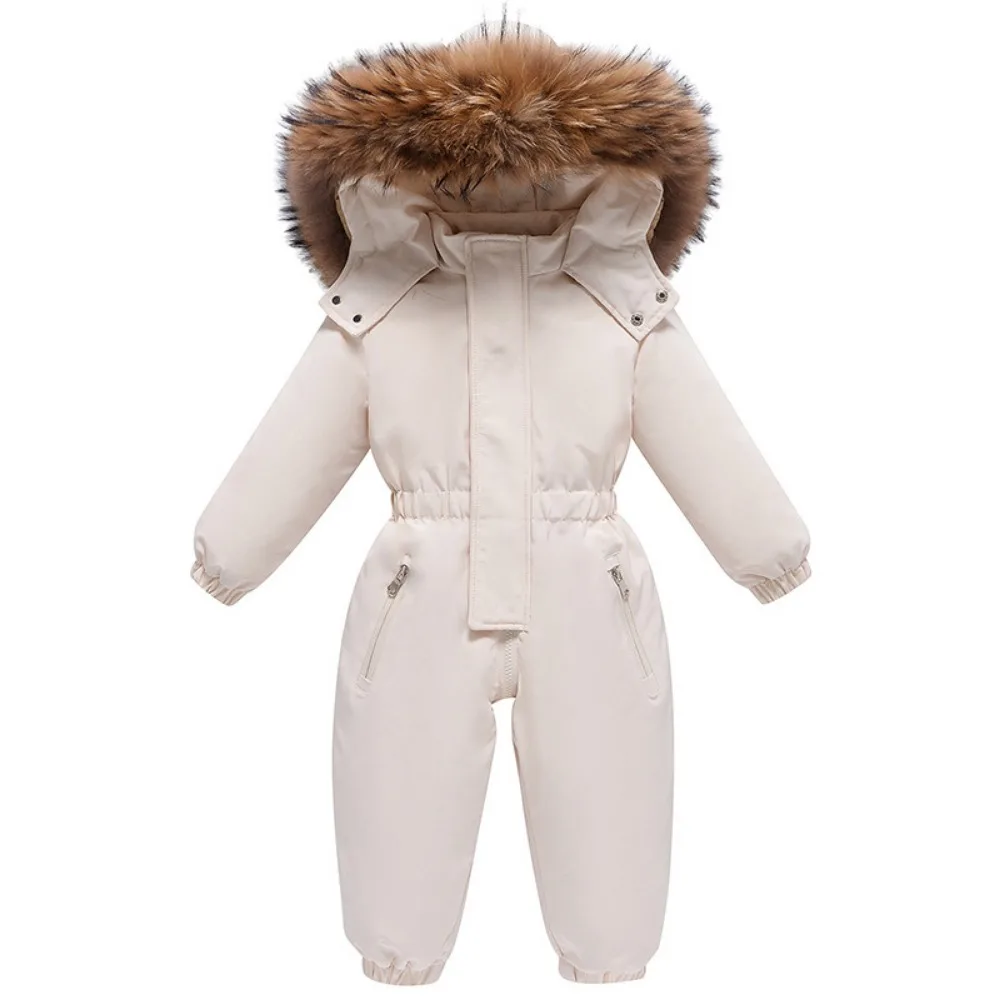 Color: Turquoise, Kid Size: 12M - 2024 New Cute Simple Children's One-piece Down Jacket 1-6 Years Old Outdoor Skiwear Jacket Crawling Suit Boys Girls Onesie