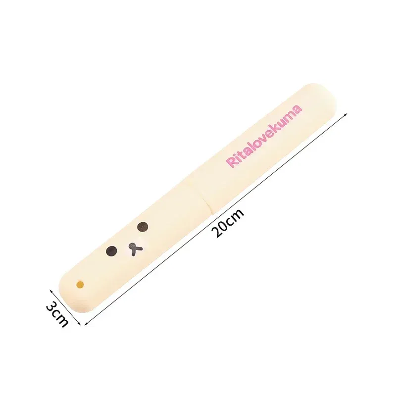Color: Light Grey - Portable Toothbrush Cover Holder Bear Cute Animal Outdoor Travel Hiking Camping Toothrush Cap Case Protect Storage Cute Box