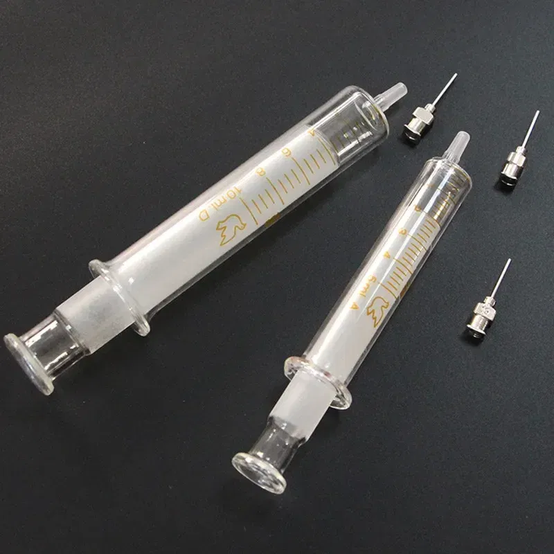 Color: black - Glass Syringe 1ML 2ML 5ml 10ml 20ml 30ml Syringe Metal Needle Welding Oil Container Glass Push Rod Mobile Phone Repair Tools