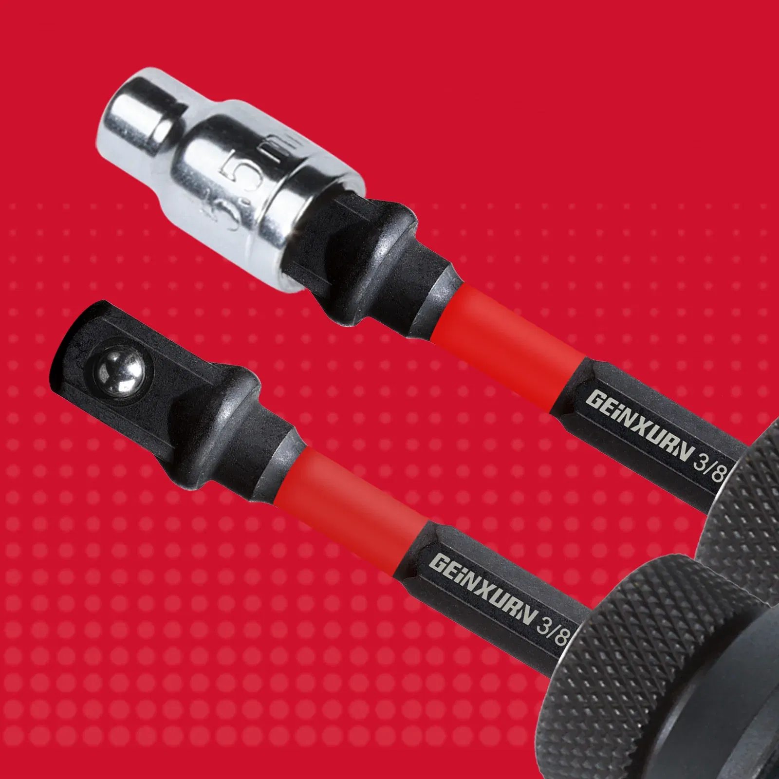 Color: Brown - Geinxurn Impact Socket Adapter Set,1/4"3/8"and1/2"Drive,Extension Bit with Holder,Adapt Power Drill to High Torque Impact Wrench