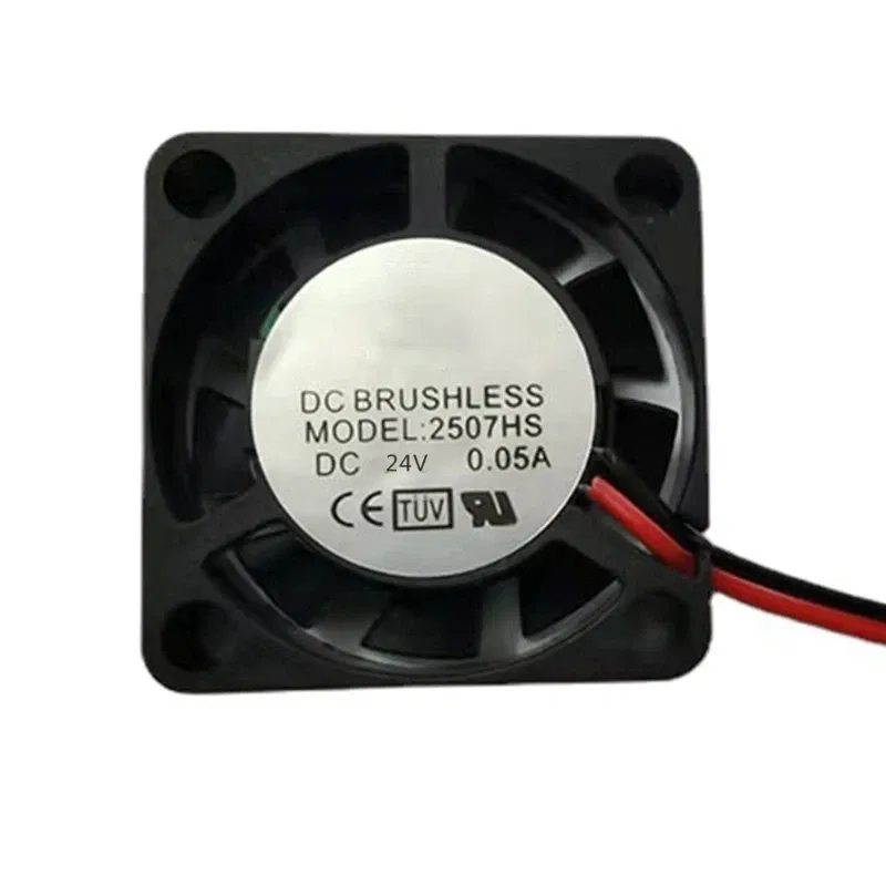 Color: GOLD, Blade Color: black, RGB Support: NO RGB - 2507 Mini Brushless Cooling Fan 5V/12V/24V Hydraulic Bearing Heatsink Heat Dissipation Radiator
