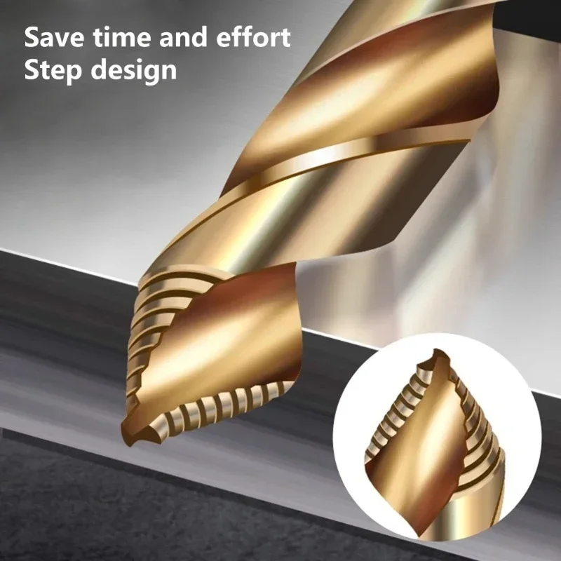 Color: Gold, Hole Diameter: 4mm, Shank Shape: Round - Drill Bit Set Twist Drill Bit Straight HSS Drill Bit for Drilling Hard Metal Stainless Steel Cast Iron