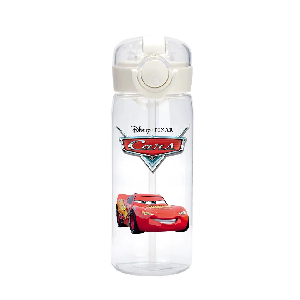 Color: Red - 400ml Disney Cars Animation Movie Children Cartoon Portable Outdoor Camping Sports Fitness Water Cup Lightning McQueen Sally