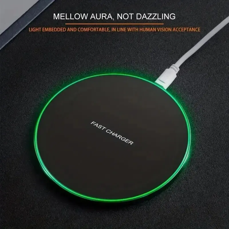 Color: Red - 30W Wireless Charger For iPhone 15 14 13 12 X Pro Max Induction Fast Charging Pad Dock Station For Samsung S23 S22 Xiaomi Huawei