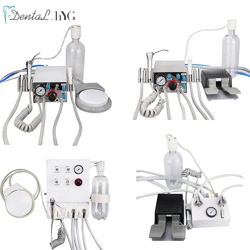 Color: Pink, Ships From: CHINA - Portable Dental Turbine Unit Air Control 3 Way Syringe Handpiece Tubing Foot Switch Dental Equipments Work With Air Compressor