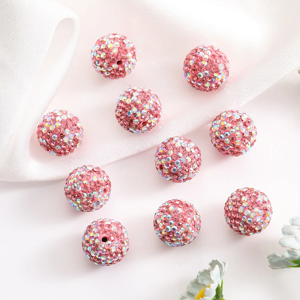 Color: Blue, Item Diameter: 2mm - 16mm Colorful Ceramic Clay Ball Scattered Beads Diy Mobile Phone Chain Necklace Bracelet Accessories