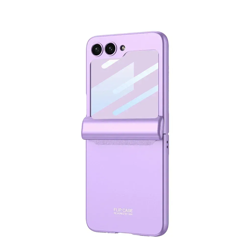 Color: SKY BLUE, Bundle: Case & Screen Protector - For Samsung Galaxy Z Flip 6 Magnetic Phone Case with Stylus Pen Hinge Protection Drop-Proof Protective Shell for Z Flip6 Covers
