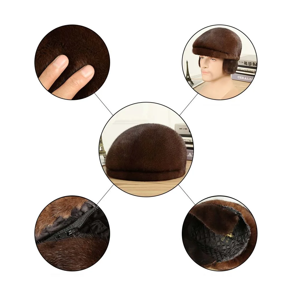 Color: Yellow, Hat Size: XS?€old?‰ - Real Mink Fur Hat Women'S Winter Fashion Beret Hat Warm Mink Fur Knight Beret Hat Luxury Keep Warm Russian Lady Caps