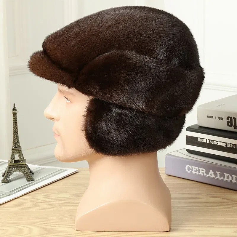 Color: Yellow, Hat Size: XS?€old?‰ - Real Mink Fur Hat Women'S Winter Fashion Beret Hat Warm Mink Fur Knight Beret Hat Luxury Keep Warm Russian Lady Caps