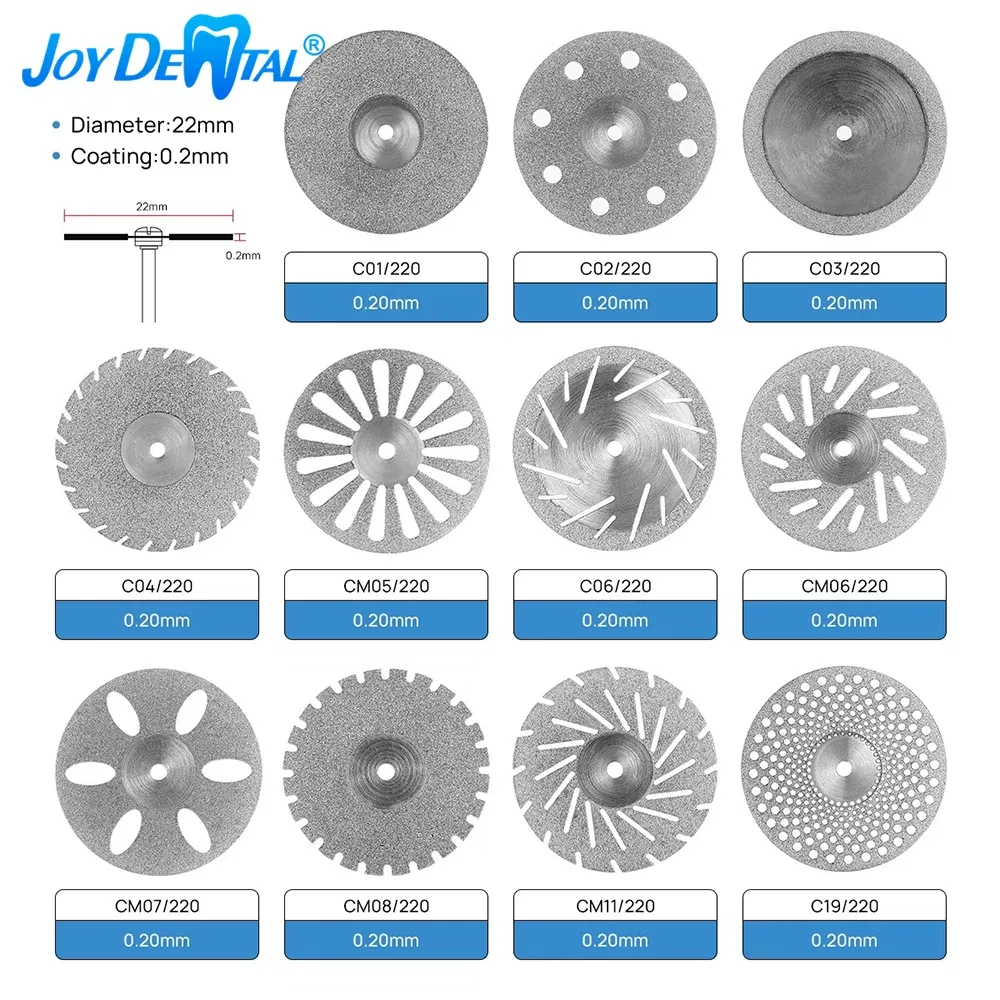 Color: Silver - 5 Pcs Dental Lab 0.20mm Ultra-thin Diamond Cutting Disc Double Sided Disk For Separating Polishing Ceramic Crown Plaster
