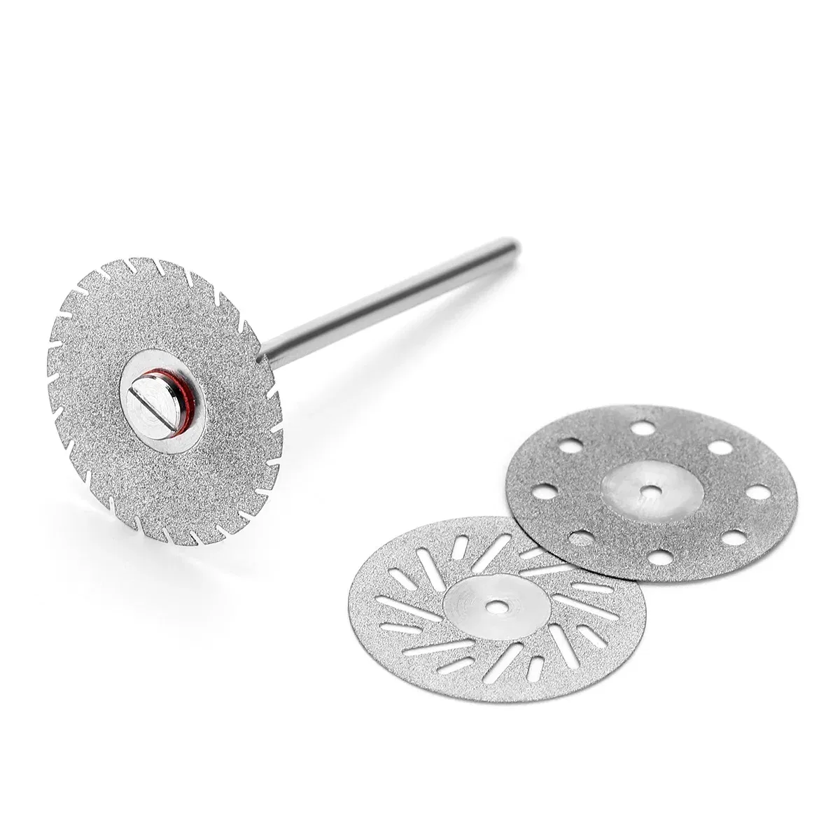 Color: Silver - 5 Pcs Dental Lab 0.20mm Ultra-thin Diamond Cutting Disc Double Sided Disk For Separating Polishing Ceramic Crown Plaster