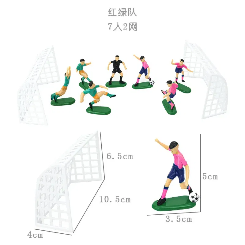Color: plum - 24/48pcs Football Cake Decoration Football Cupcake Topper Soccer Theme Cake Topper Kids Birthday Party Supplies