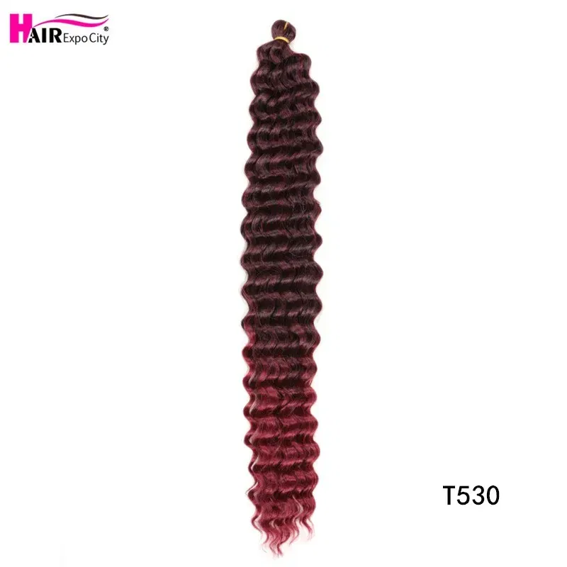 Color: T1B/530, Ships From: CN, Stretched Length: 28inches, Bulk Buy: 1Pcs/Lot - 22-28 Inch Freetress Deep Twist Crochet Hair Natural Synthetic Braids Hair Ombre Crochet Braiding Hair Extensions Hair Expo City