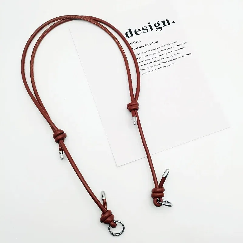Color: Red - Long Leather Shoulder Strap Crossbody Bag Adjustable Replacement Belt Handbag Strap Accessories DIY Bag Belt For Handbags