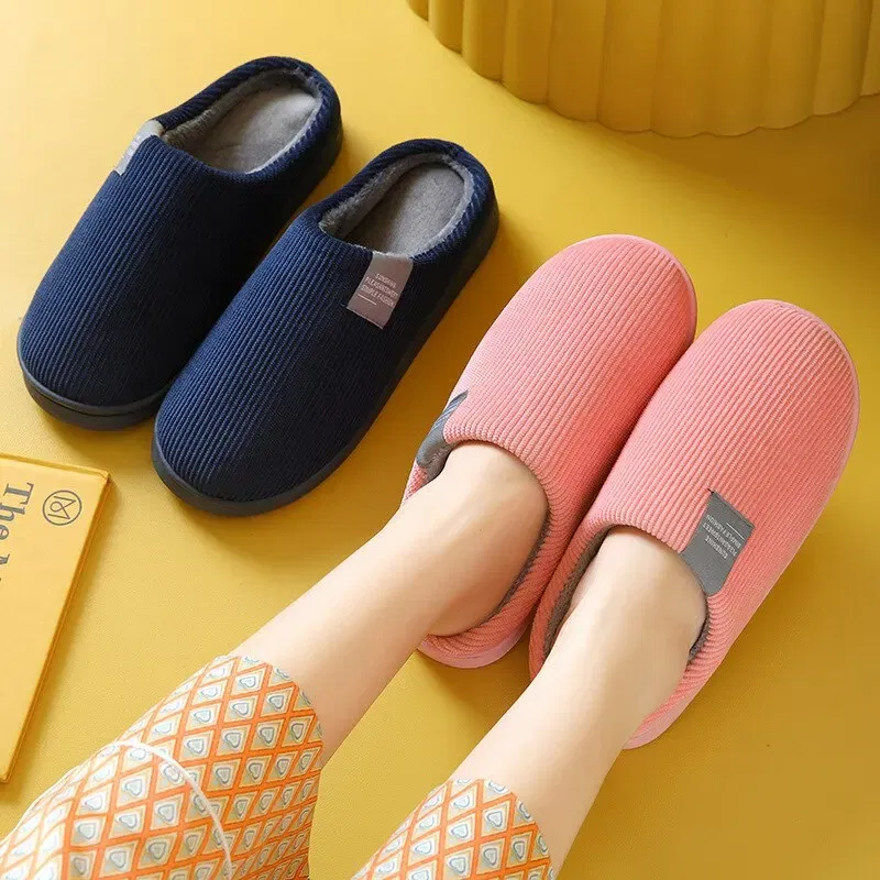 Shoe Size: 40, Color: green - Women's Men's Thick Soft Bottom Home Slippers Household Plush Slippers Anti-slip Thermal Slippers Indoor Winter