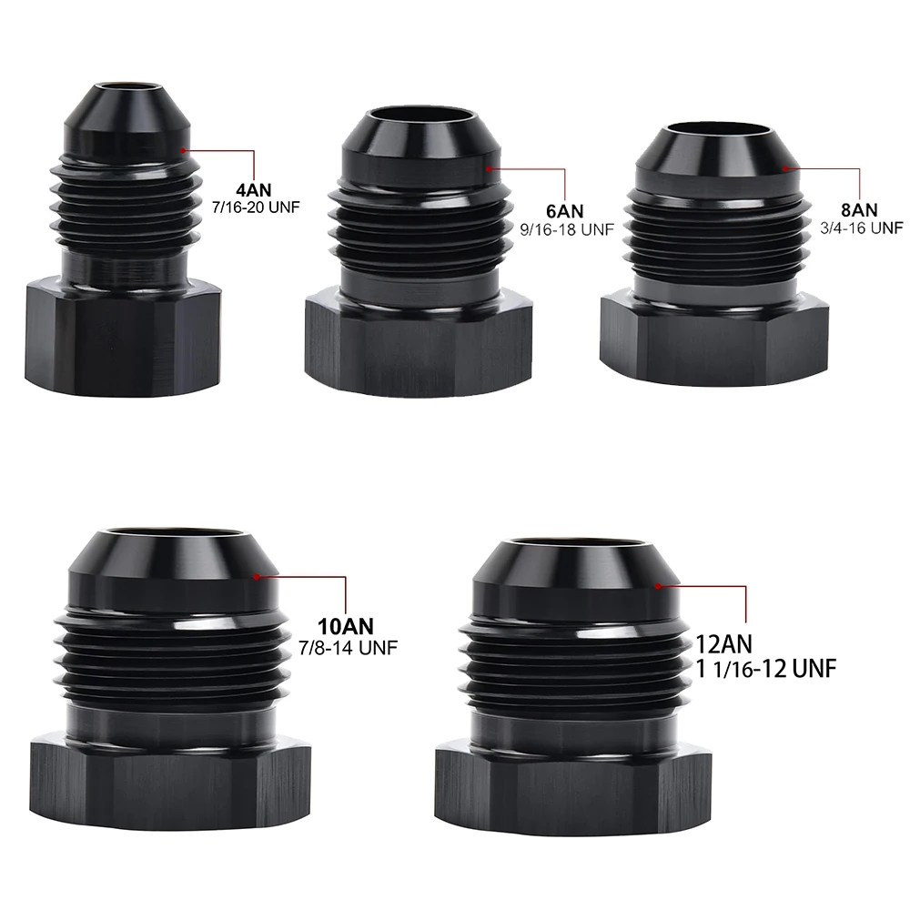 Color: Orange, Ships From: CHINA - AN4 AN6 AN8 AN10 AN12 Aluminum Male Flare Blanking Plug Fitting Hex Cap Connector Lock Hose Fitting Tube Adapter Anodized
