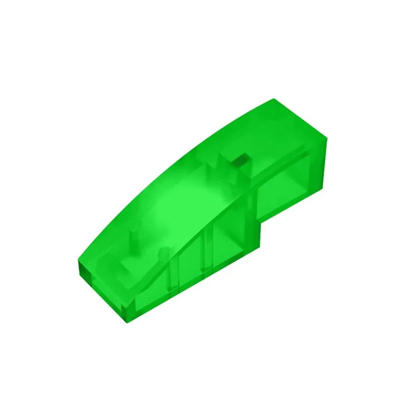 Color: Trans-dark Blue - Gobricks 10PCS Assembles 50950 3x1 curved oblique brick Building Blocks Bricks Bulk Model City Classic Toy Boys Girls Kids Gift