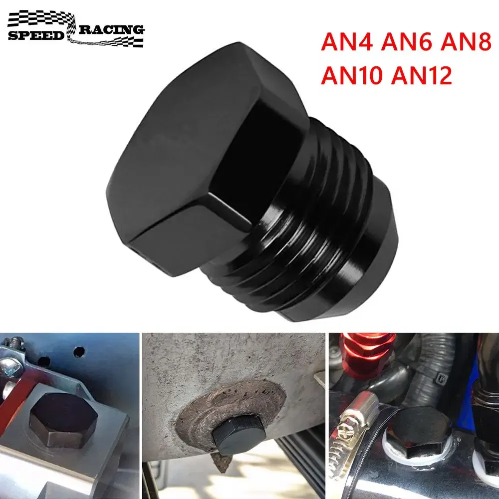 Color: MULTI, Ships From: CHINA - AN4 AN6 AN8 AN10 AN12 Aluminum Male Flare Thread Hexagon Head Blanking Plugs Fitting Hex Cap Lock Hose Fitting Adapters Anodized