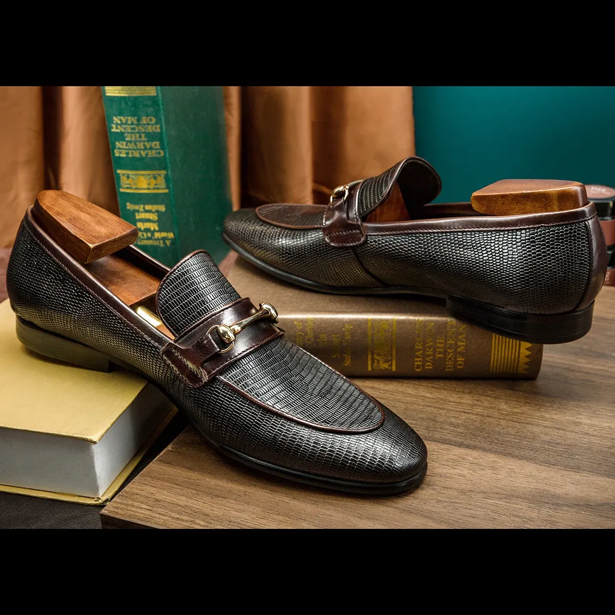 Color: Red, Shoe Size: 41 - Hanmce High Top Sell Designer Shoes Men Handmade Genuine Leather Loafers Shoes