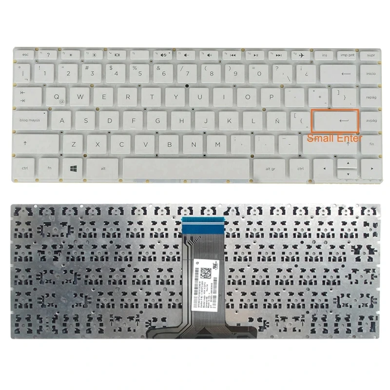 Color: Blue - US/RU/SP Laptop Keyboard For HP 14-BA 14-BD 14-BF 14-BS 14-BP 14-BK 14-BW 14-CB 14-CF 14-DK 14-DP 14S-CR 14S-CF 14S-DP 14M-BA