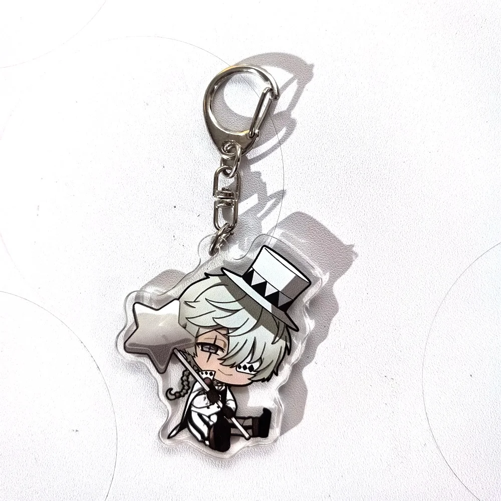 Color: Red, Size: 6 cm - Anime Bungou Stray Dogs Arcylic Keychain Atsushi Nakajima Dazai Flower Key Chain Women Men Accessories Bag Pendant Chaveio Gifts