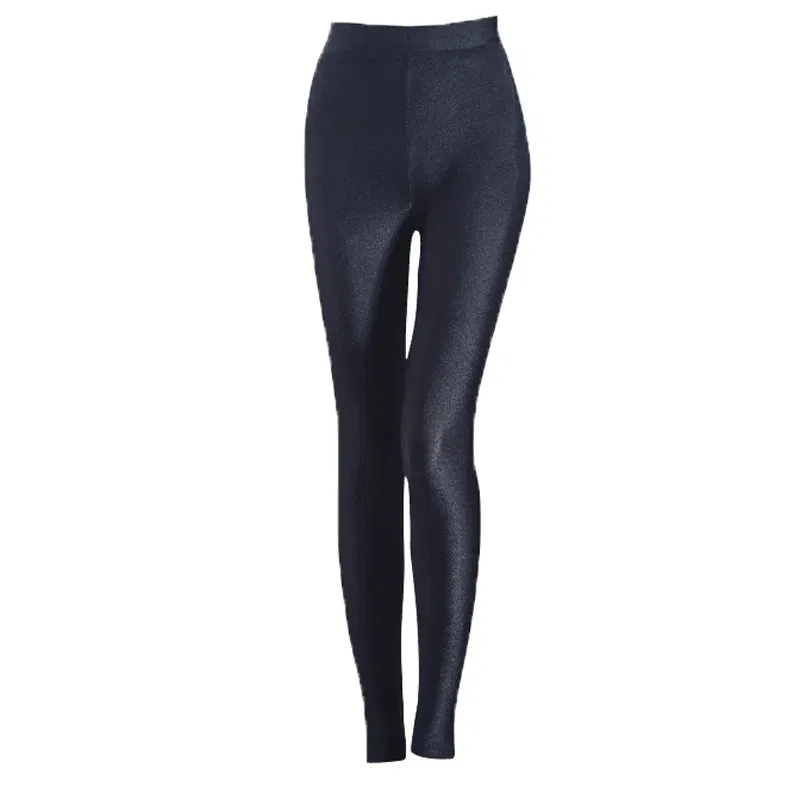 Color: black, Size: XXXL - 6XL Large Size Women's Leggings Winter Thermal Tights Thin Fleece High Waist Sexy Slim Elastic Pants Female Luster Leggings