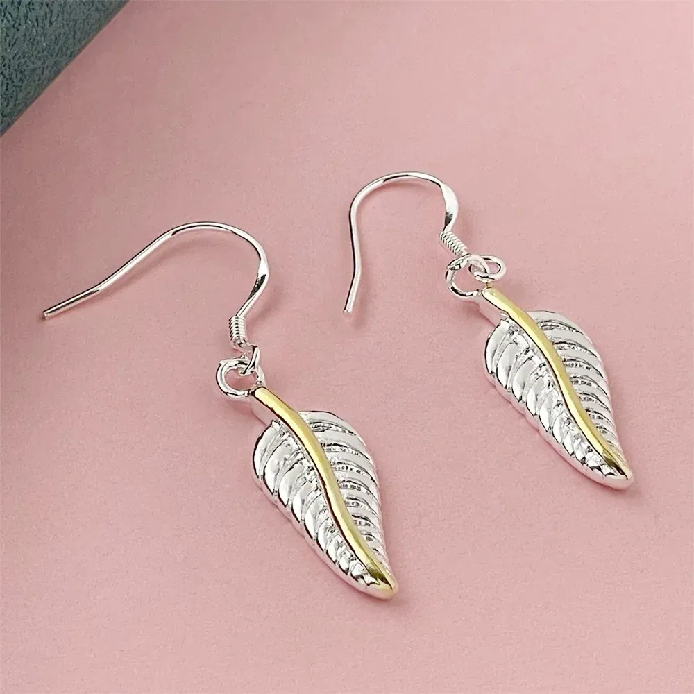 Gem Color: RED - 925 Silver Heart Shape Earrings Women Exquisite Student Jewelry Accessories