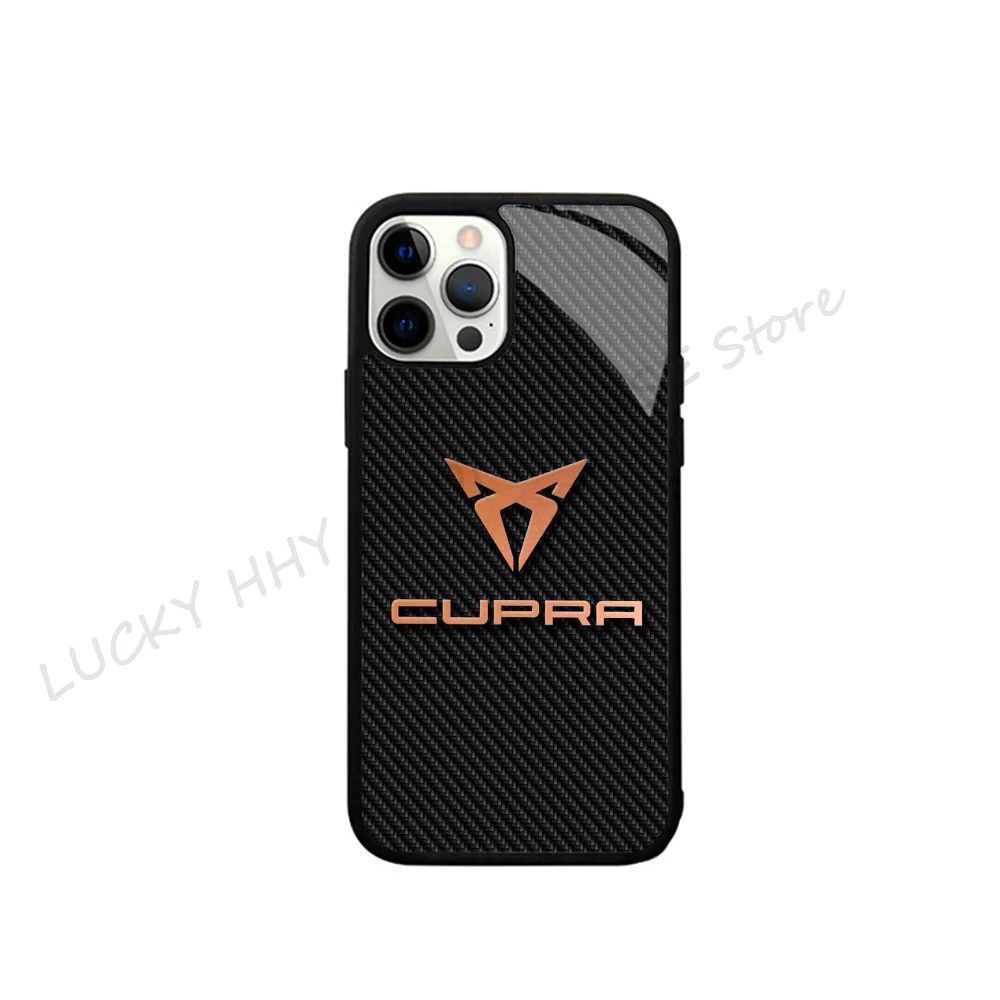 Color: Beige, Material: PU - Cool Phone Case Phone Case Strong Magnetic Cupra Racing for IPhone 15 14 13 Pro Max 11 12 Mini for Magsafe