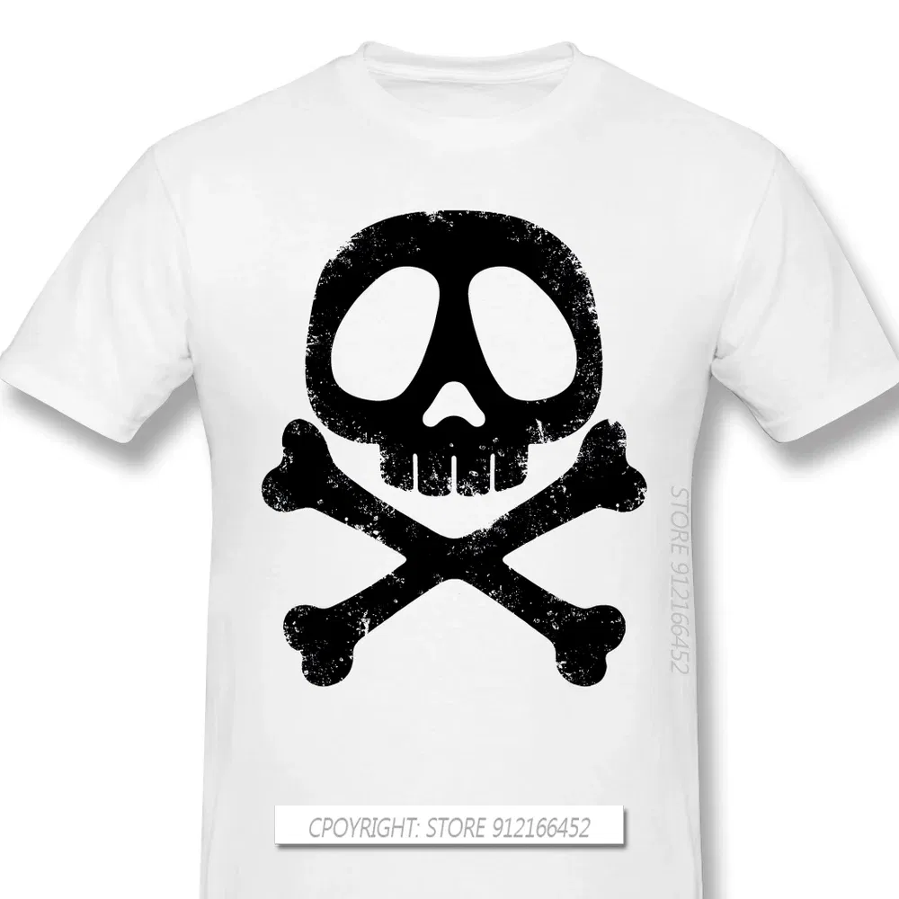 Color: WHITE, Size: S - Cool Black TShirt Space Pirate Captain Harlock Arcadia Kei Yuki Anime Homme T-Shirts Tee Pure Cotton Oversize Short Sleeve
