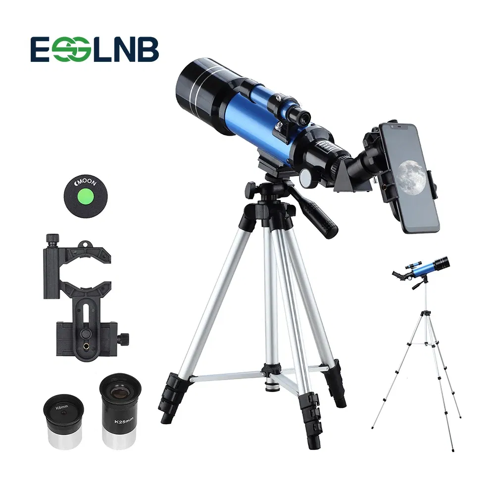 Color: Blue, Ships From: CHINA - 70400 Telescope With Adjustable Tripod Phone Adapter Erect-Image Moon Watching Terrestrial Space Monocular For Beginner Kids