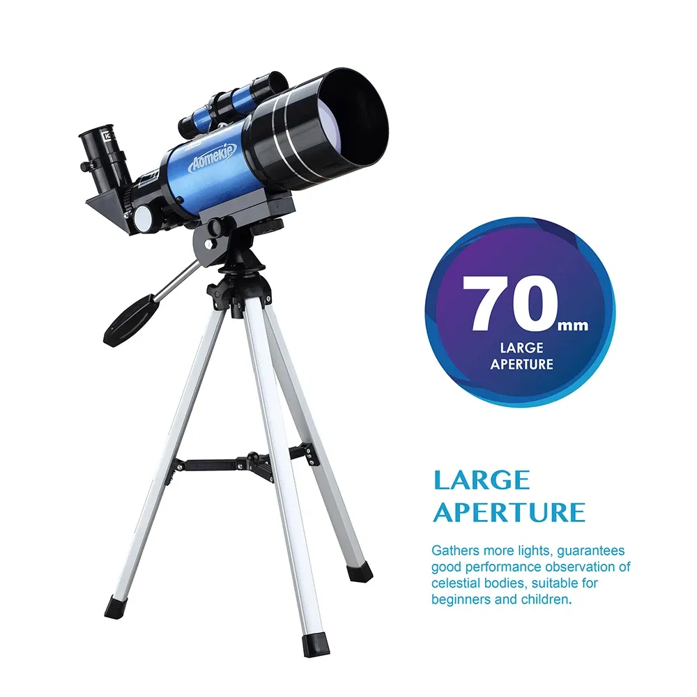 Color: Blue, Ships From: CHINA - 70400 Telescope With Adjustable Tripod Phone Adapter Erect-Image Moon Watching Terrestrial Space Monocular For Beginner Kids