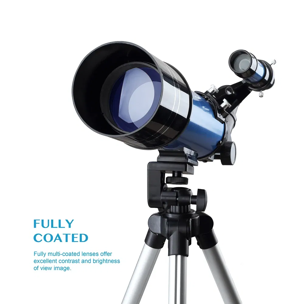 Color: Blue, Ships From: CHINA - 70400 Telescope With Adjustable Tripod Phone Adapter Erect-Image Moon Watching Terrestrial Space Monocular For Beginner Kids