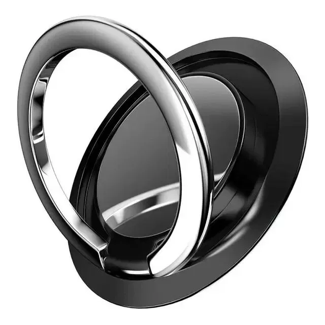 Color: Orange - Universal Finger Ring Holder Stand Grip 360 Degree Rotating for Mobile Phone Car Magnetic Mount Phone Back Sticker Pad Bracket
