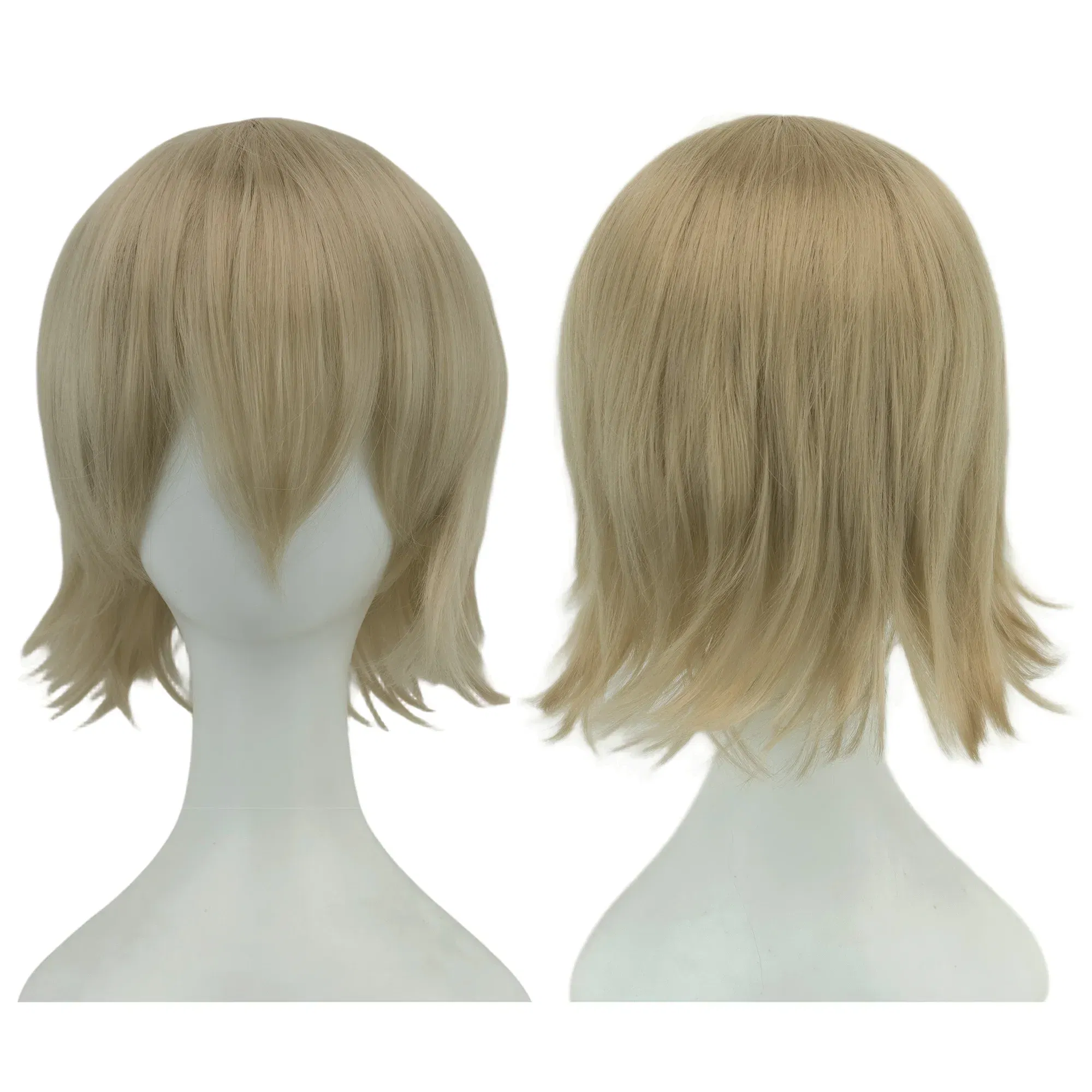 Color: green, Stretched Length: 12INCHES - Synthetic Unisex 12 Inches Short Cosplay Hair Party BOB Wigs with Bangs Pink Blonde Orange Halloween Costume Lolita Wig