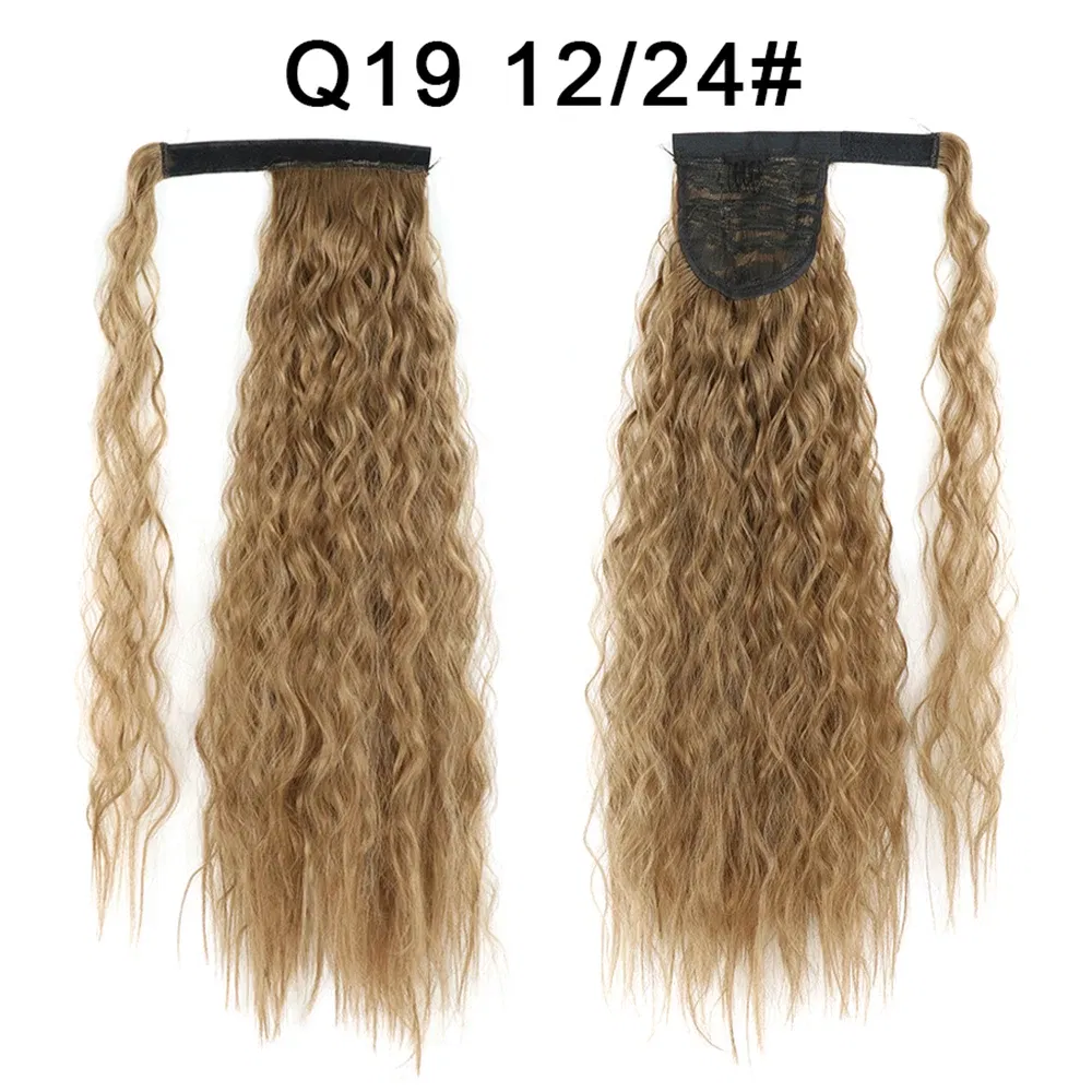 Color: #130 - LINWAN Synthetic Long Straight Wrap Around Clip In Ponytail Hair Extension Heat Reistan Pony Tail Fake Hair