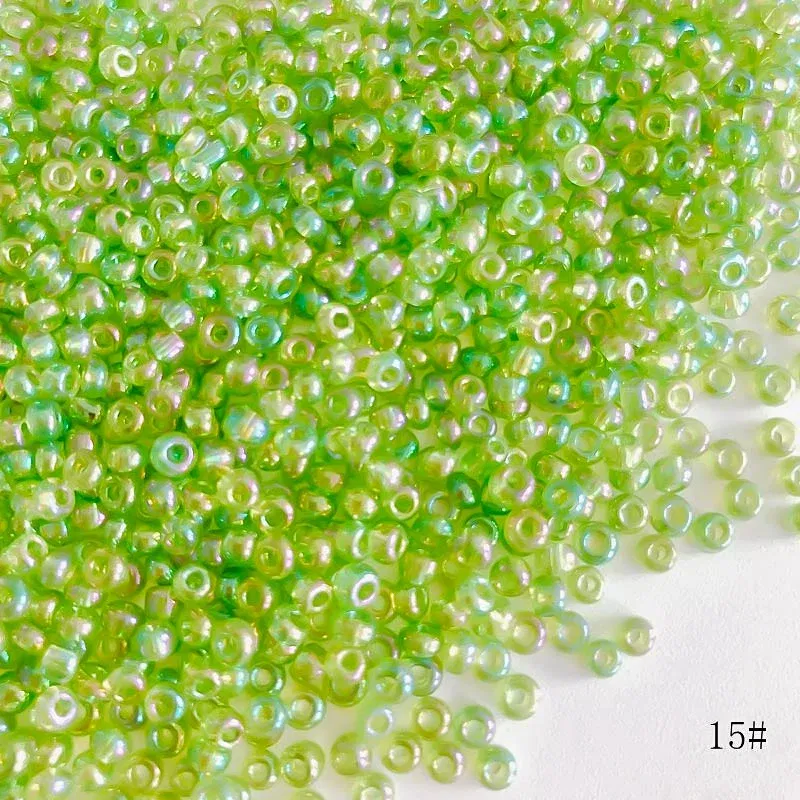 Color: Brown, Item Diameter: 2mm - 2mm 3mm 4mm Glass Seed Loose Beads Small Charms DIY Craft Bracelet Beads for Jewelry Making Supplies Necklace Accessories