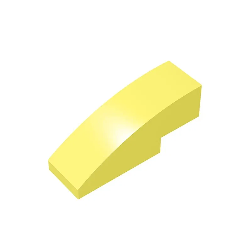 Color: Clear - Gobricks 10PCS Assembles 50950 3x1 curved oblique brick Building Blocks Bricks Bulk Model City Classic Toy Boys Girls Kids Gift