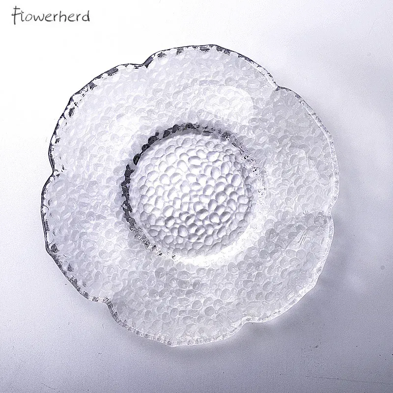 Color: Gold - Japanese Style Round Insulated Glass Tea Mat Saucer Teaware Creative Kung Fu Tea Set Cup Holder Phnom Penh Saucer