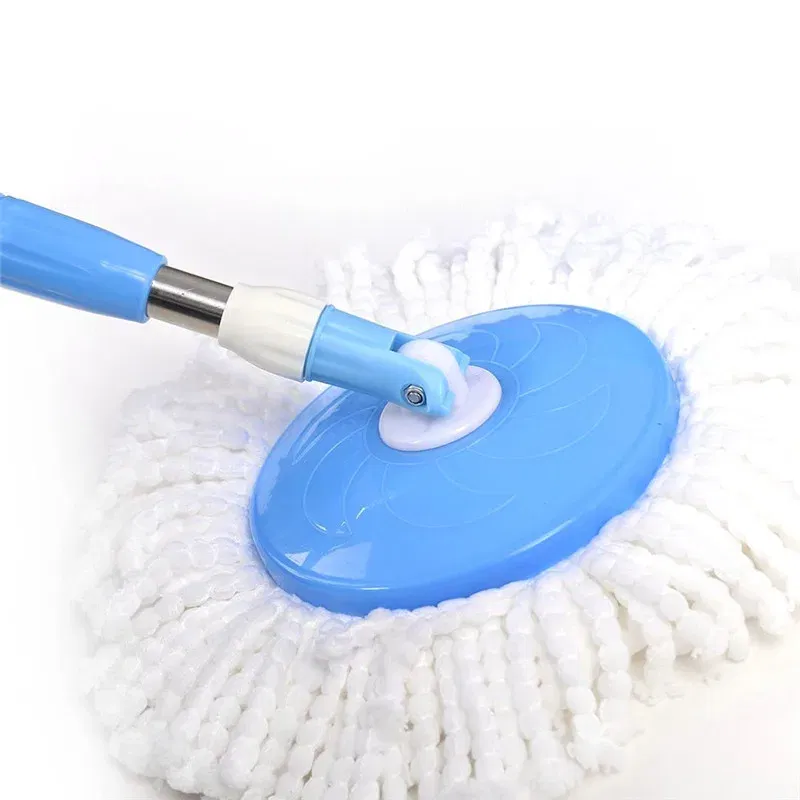 Color: Red - 360 Magic Rotating Automatic Microfiber Mop Head Replacement Mop Wash Floors Cloth Cleaning Broom Head Mop