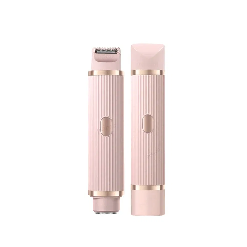 Color: Pink - Women Epilator Dual Head Facial Electric Razor Body Shaver for Shaving Bikini Trimmer Area Leg Waterproof Female Hair Removal